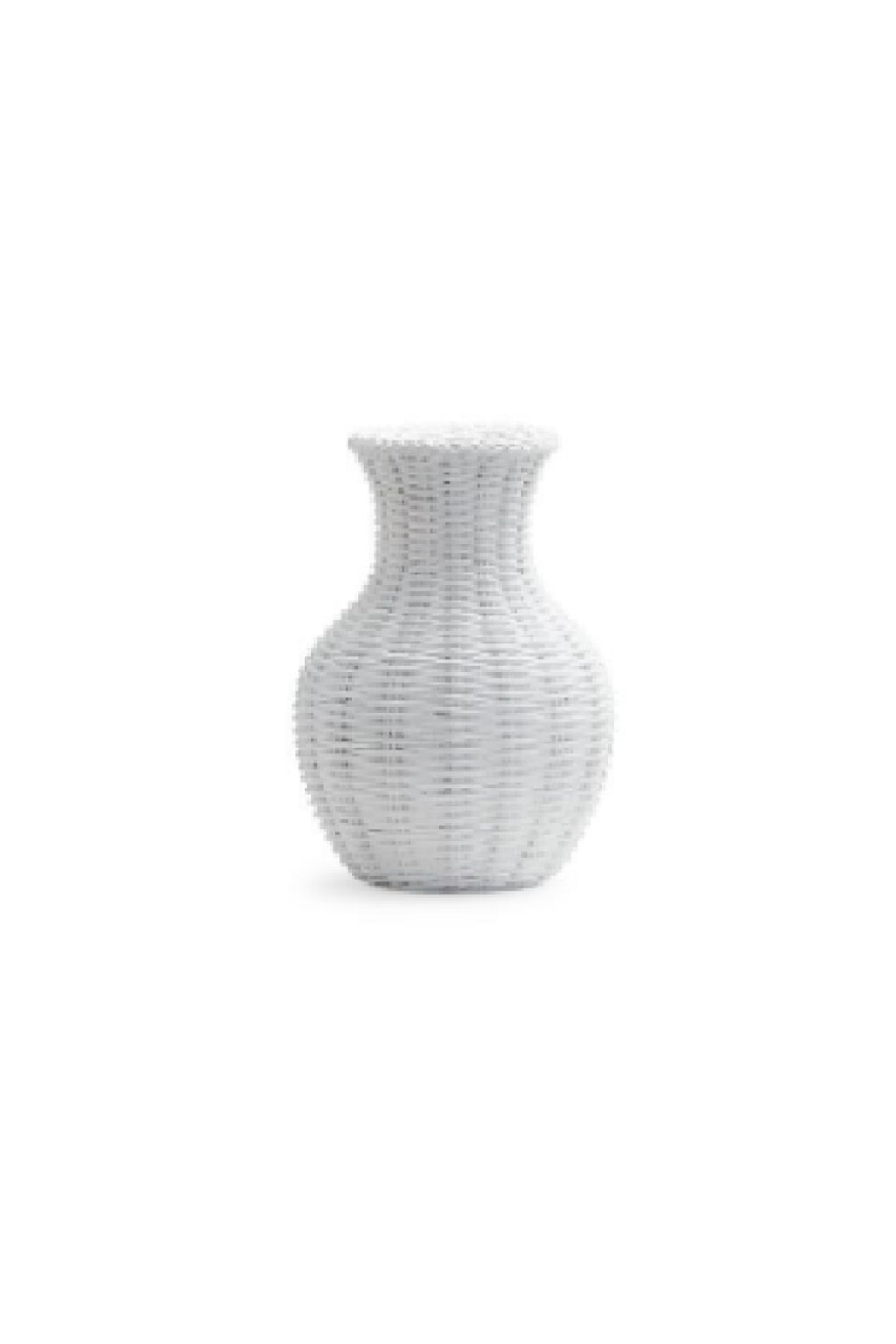 White Basket Weave Pattern Vases