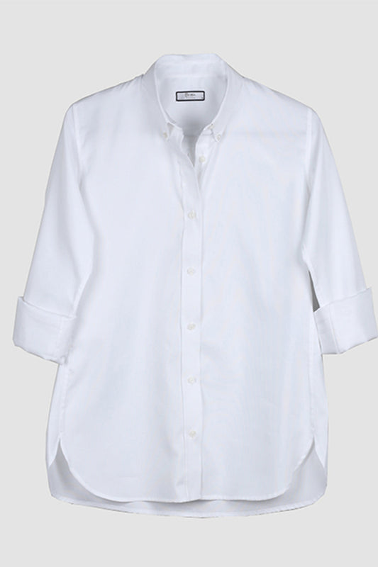 WHITE BUTTON-DOWN OXFORD SHIRT