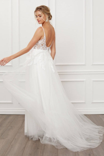 White Lace A-Line Bridal Gown