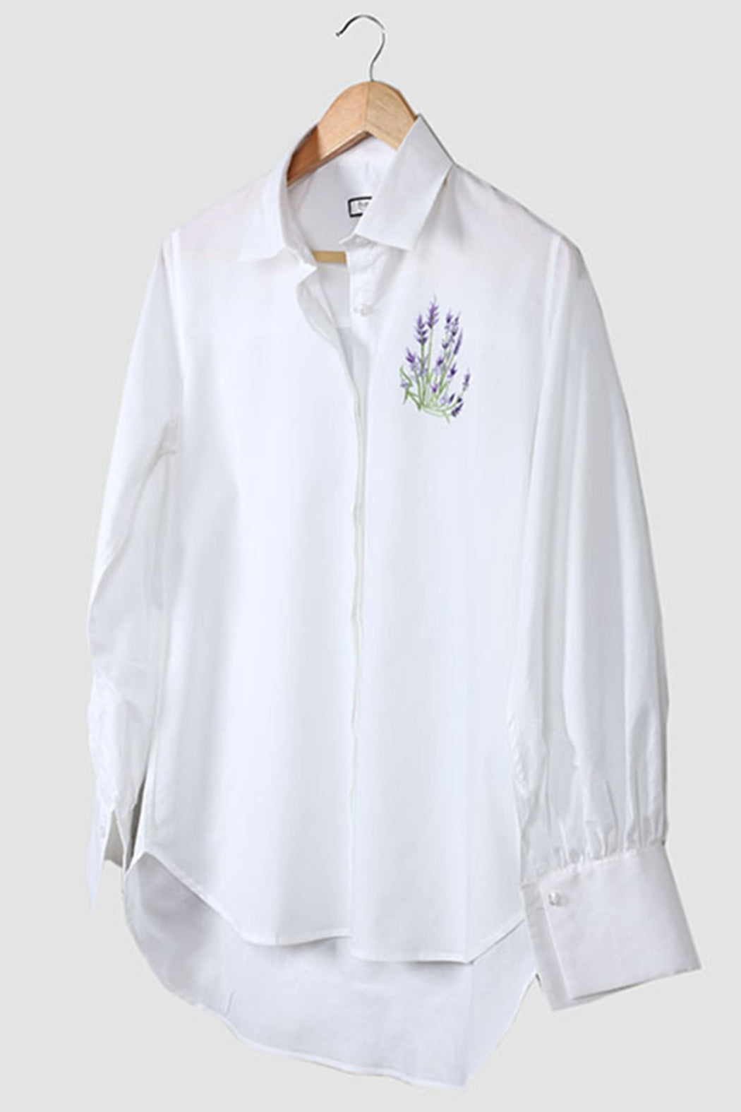 WHITE LIGHTWEIGHT EMBROIDERED SHIRT WITH PUFF SLEEVES