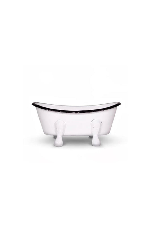 White Metal Bathtub Soap Dish