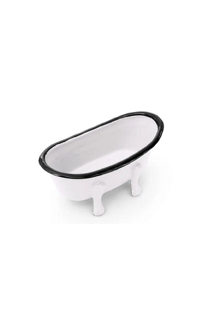 White Metal Bathtub Soap Dish