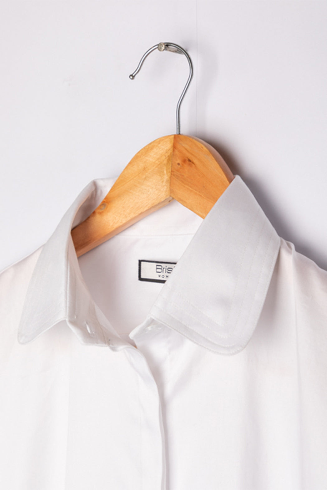 WHITE ROUND COLLAR RELAXED SHIRT
