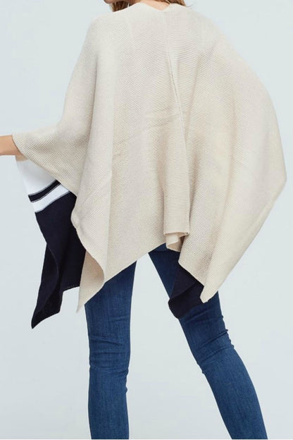 Solid Knit Poncho