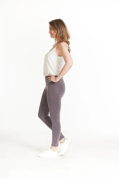WIDE BAND PULL-ON ANKLE LEGGING