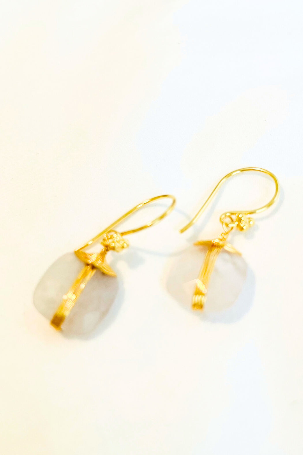 Wire Wrapped Gemstone Earrings