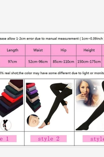 Women Brushed Stretch Fleece Lined Leggings-Style 3