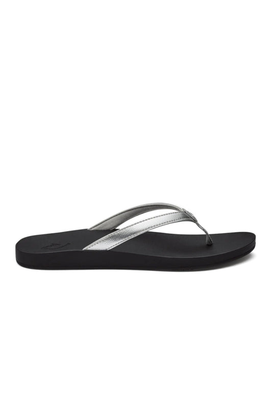 Women's Olukai Puawe Sandals in Silver/Black
