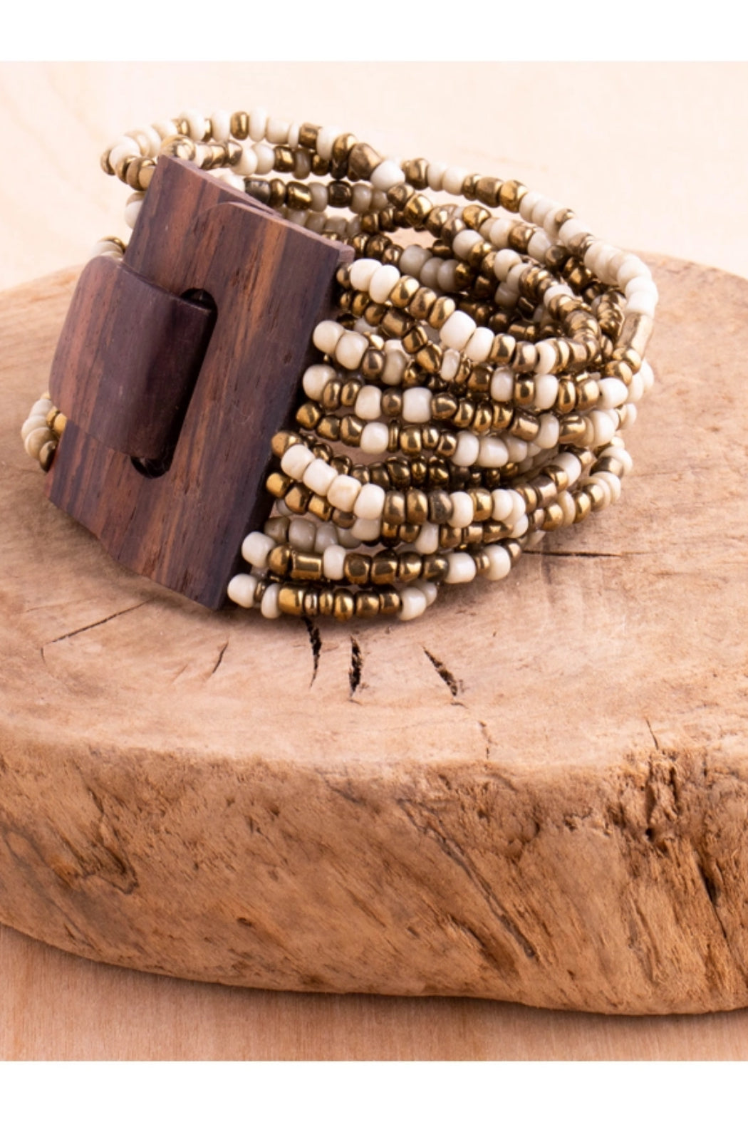 Wood Buckle Multi Bracelet