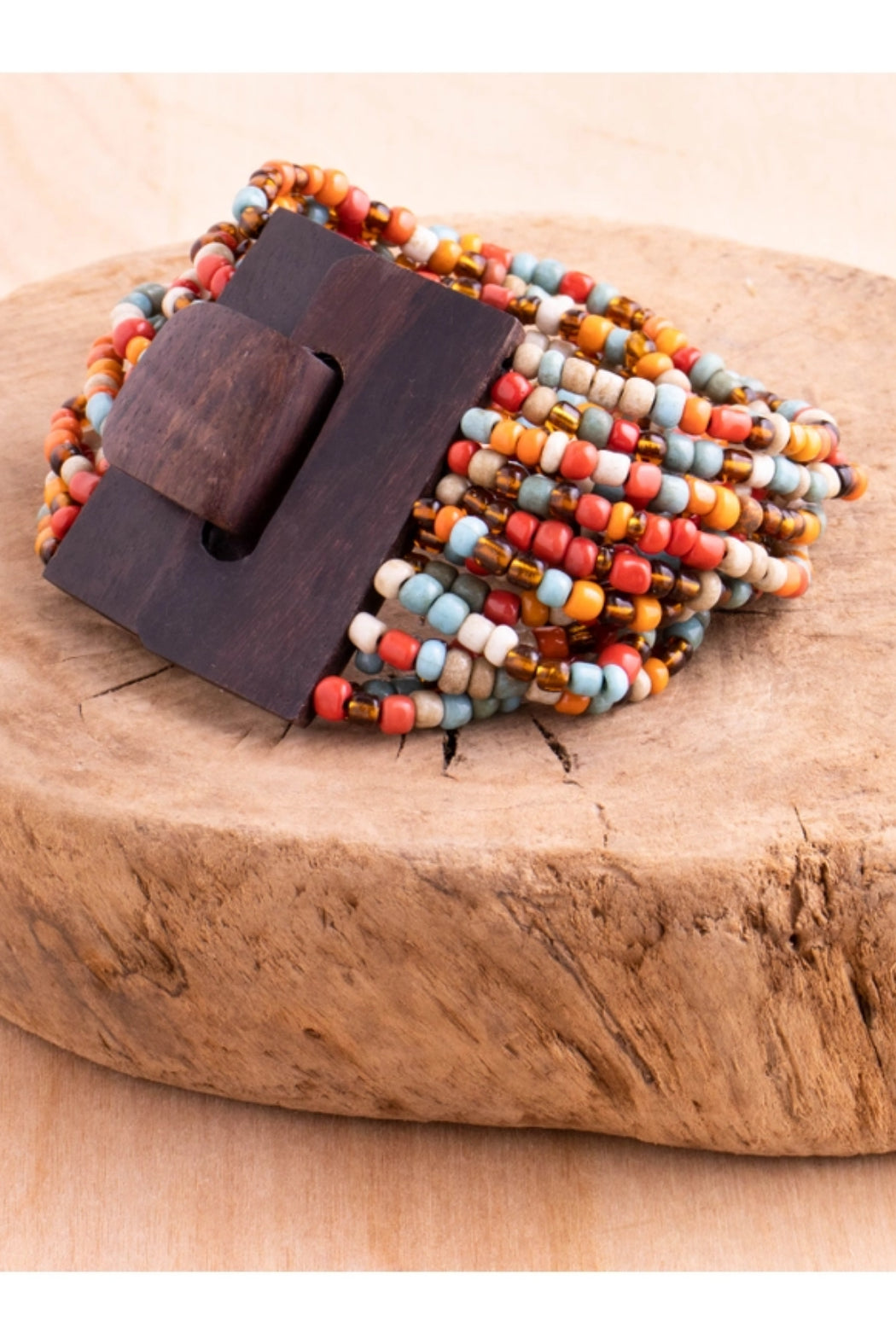 Wood Buckle Multi Bracelet
