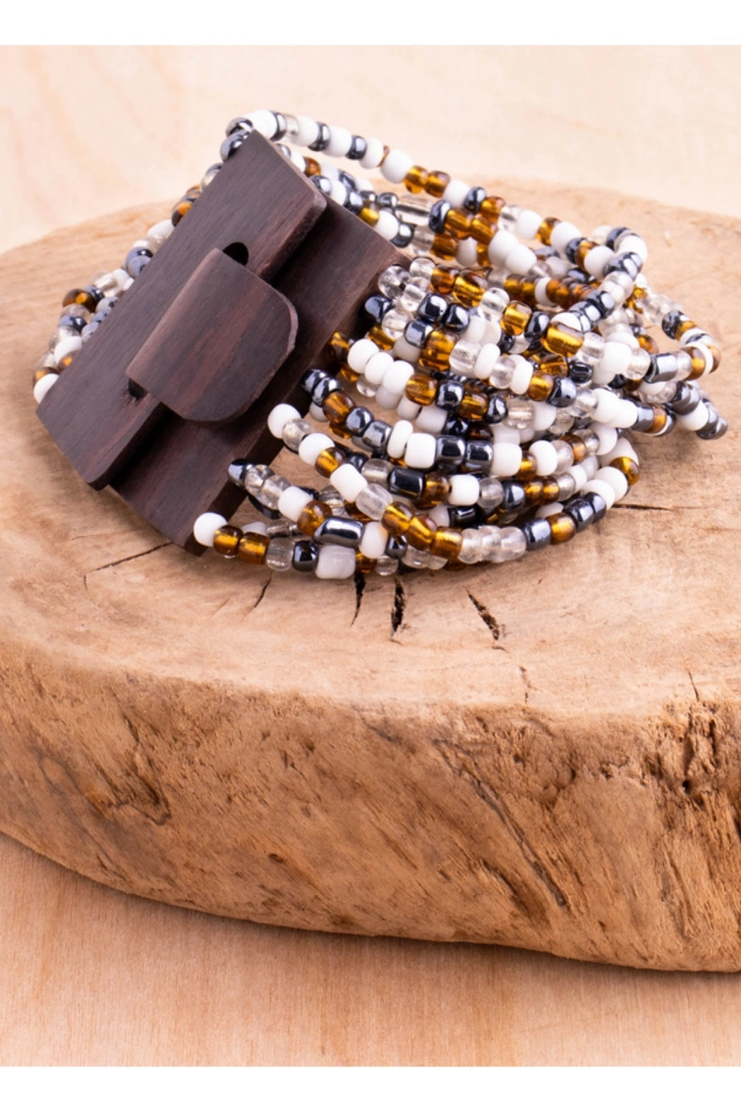 Wood Buckle Multi Bracelet