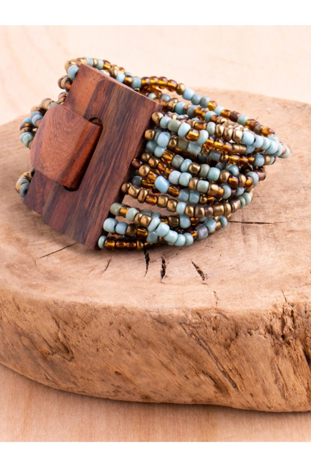 Wood Buckle Multi Bracelet