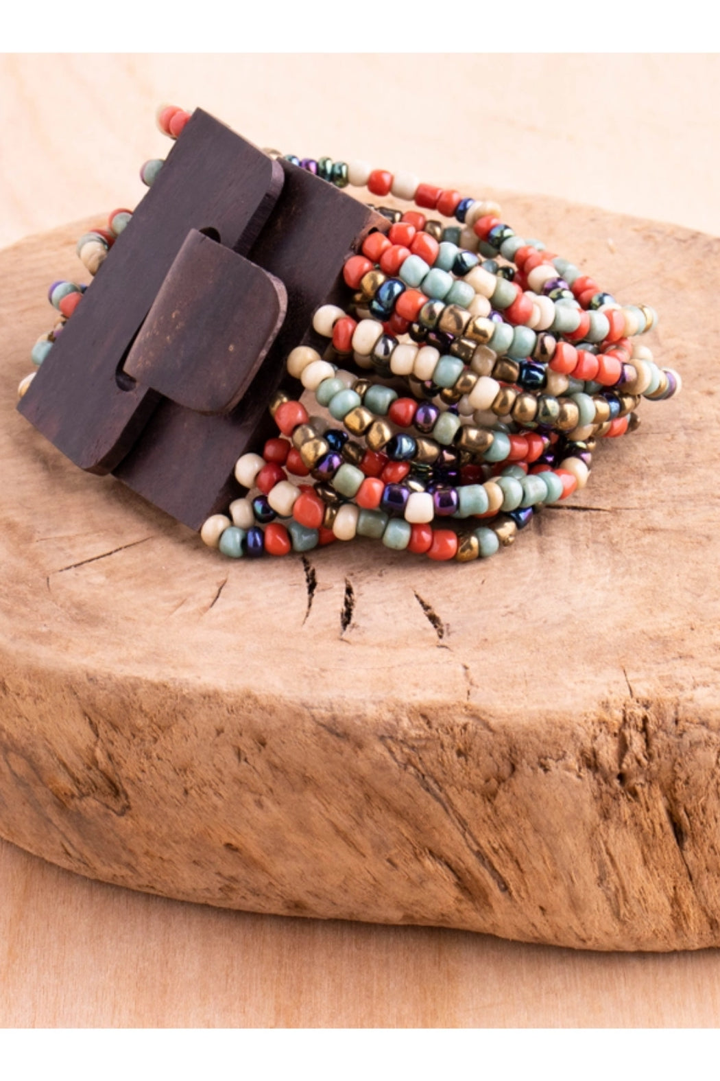 Wood Buckle Multi Bracelet