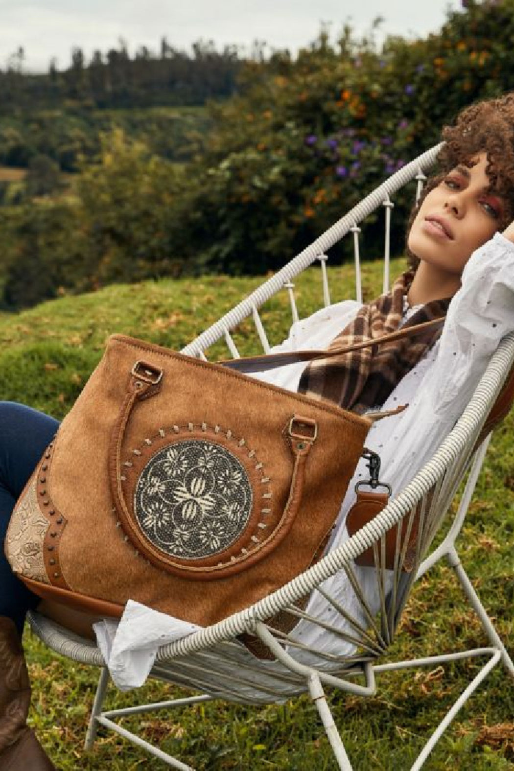 Woodsy Medallion Shoulder Bag