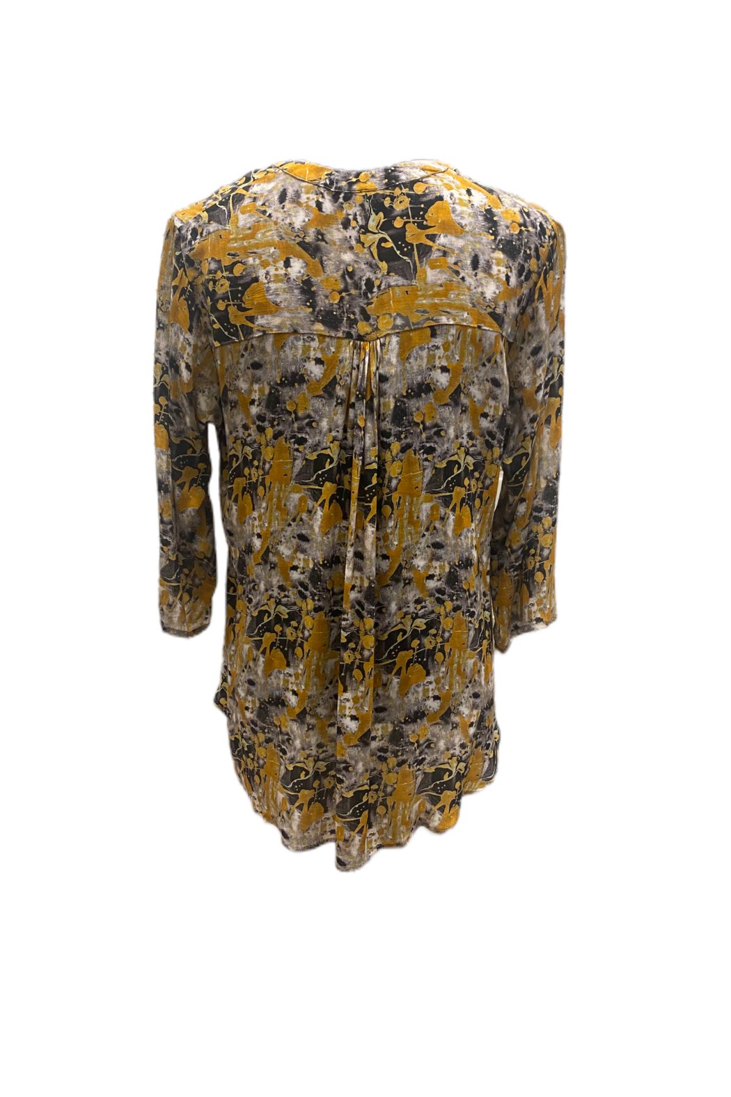 Yellow Print Crepe Blouse